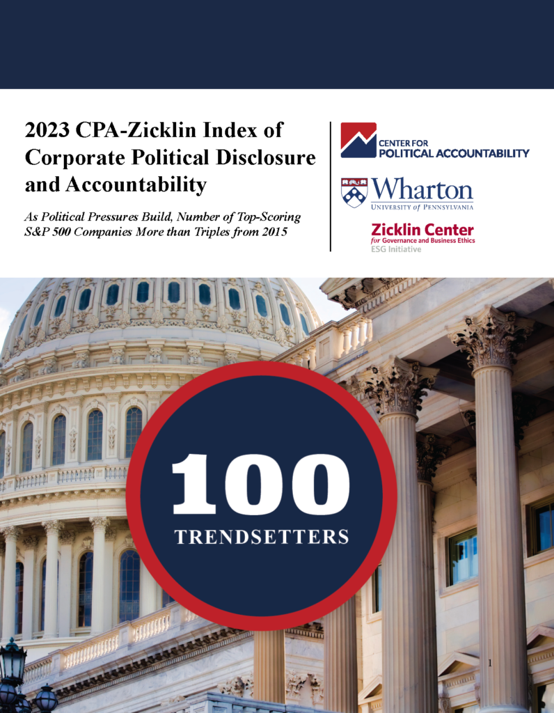 The CPA-Zicklin Index of Corporate Political Disclosure and